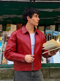 Red Leather Unisex Jacket