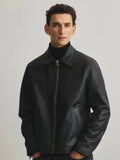 Black Leather Unisex Jacket