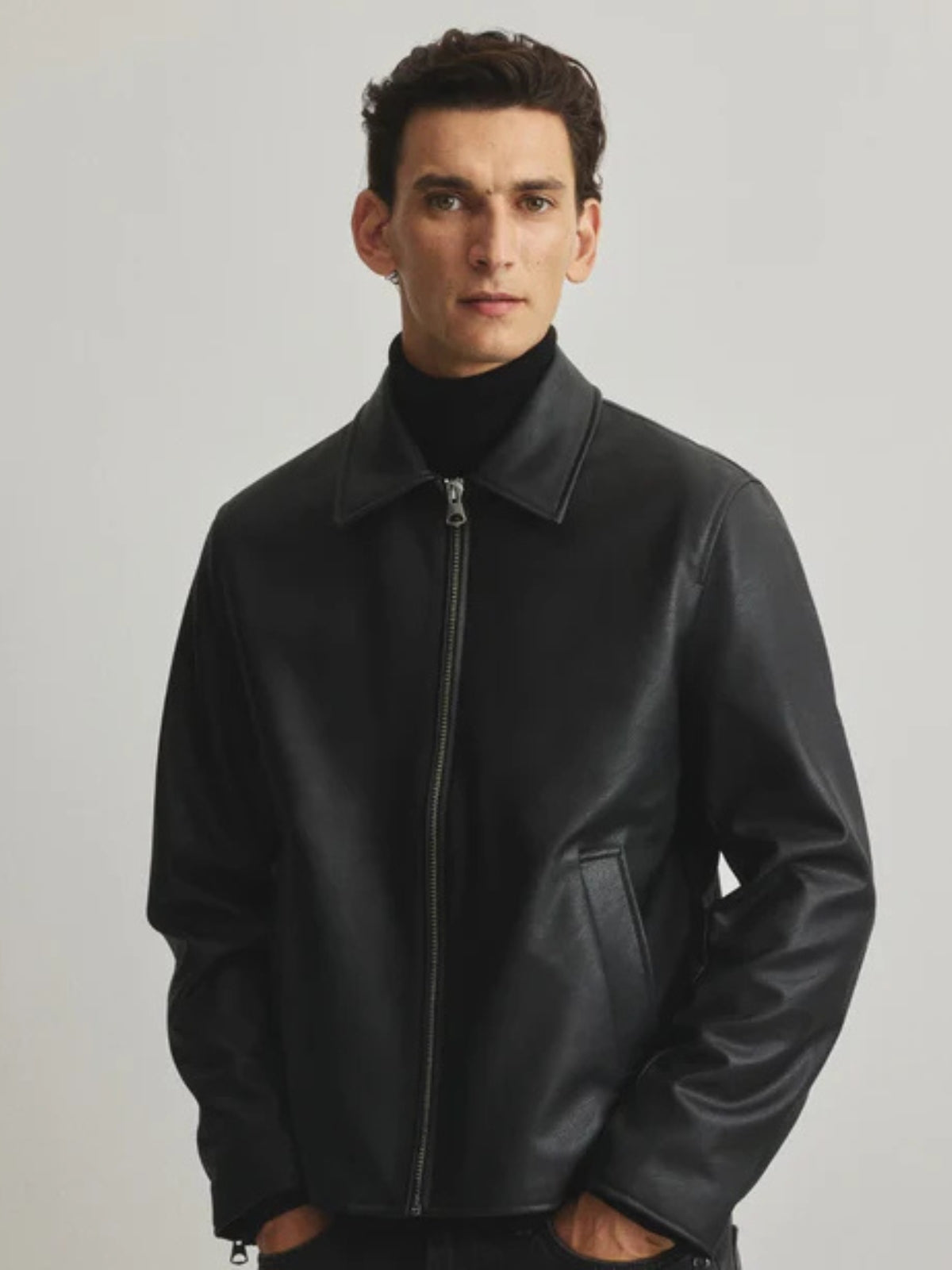 Black Leather Unisex Jacket