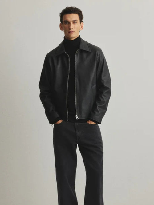 Black Leather Unisex Jacket