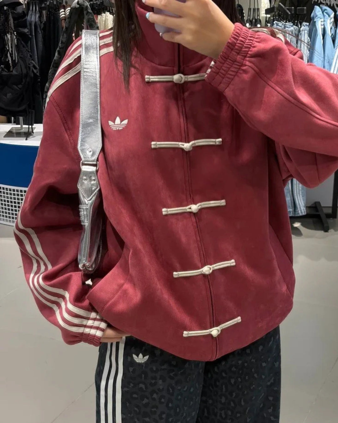 Collegiate Burgundy Chinese New Year Unisex Jacket