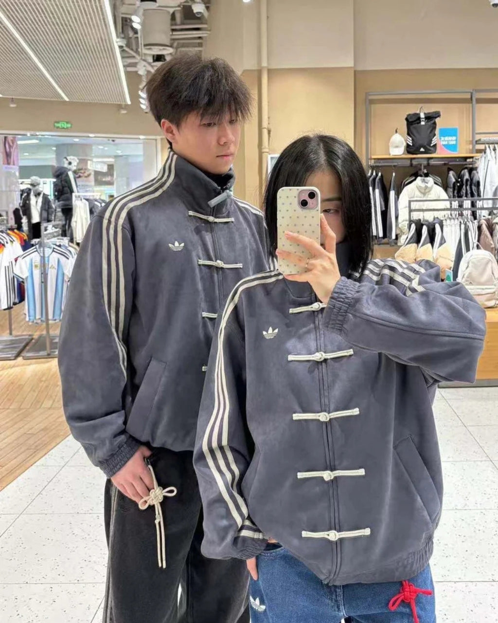 Charcoal Grey Chinese New Year Unisex Jacket
