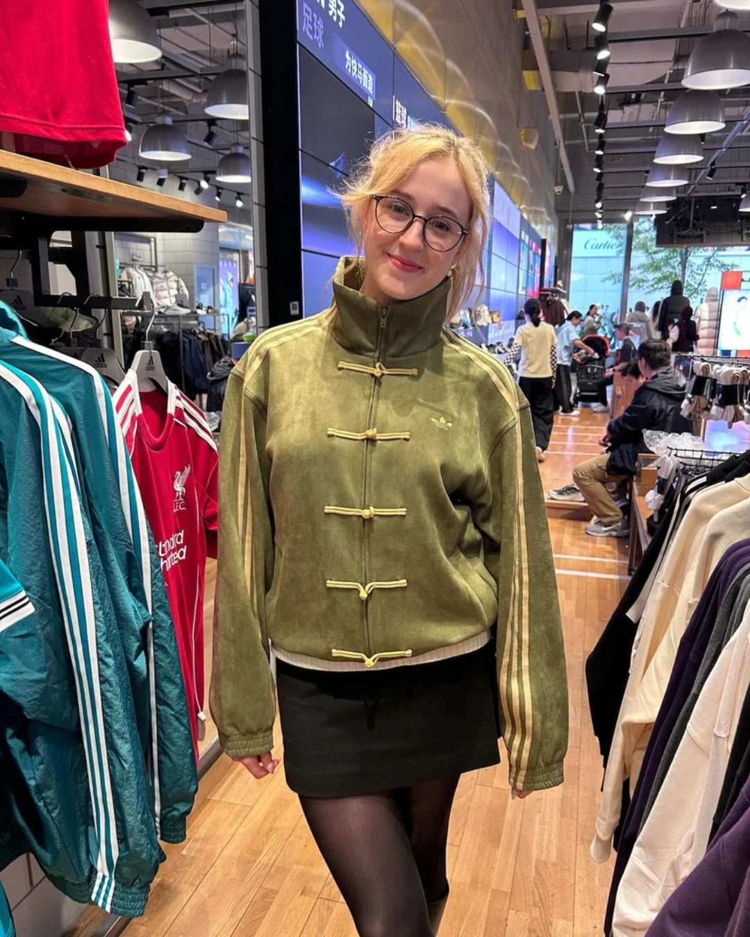 Olive Green Chinese New Year Unisex Jacket