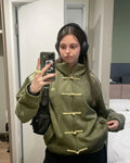 Olive Green Chinese New Year Unisex Jacket