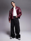 Burgundy Leather Unisex Jacket
