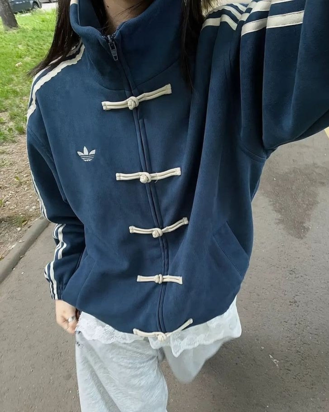 Navy Blue Chinese New Year Unisex Jacket