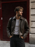 Brown Leather Unisex jacket