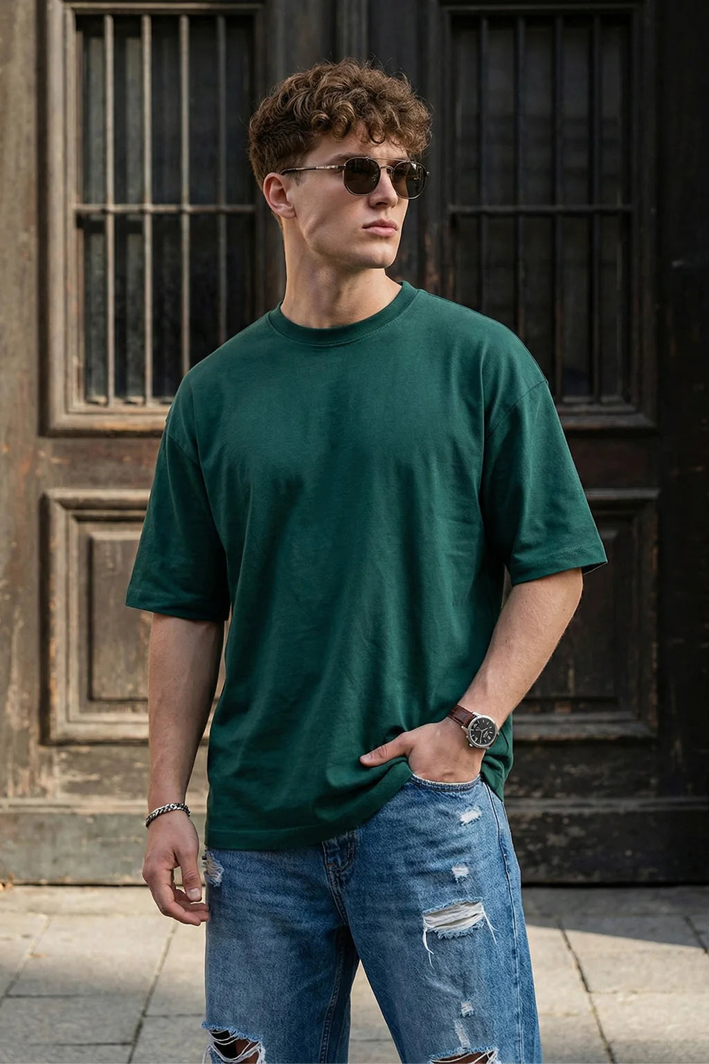 Olive Green Unisex Oversized T-Shirt
