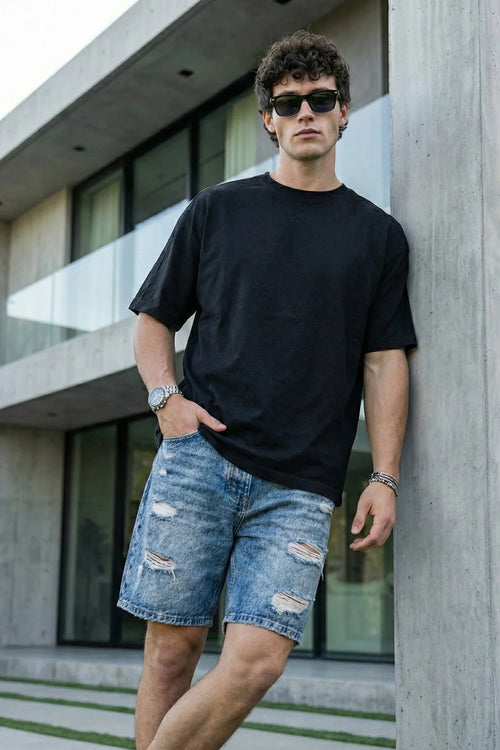 Black  Unisex Oversized T-Shirt