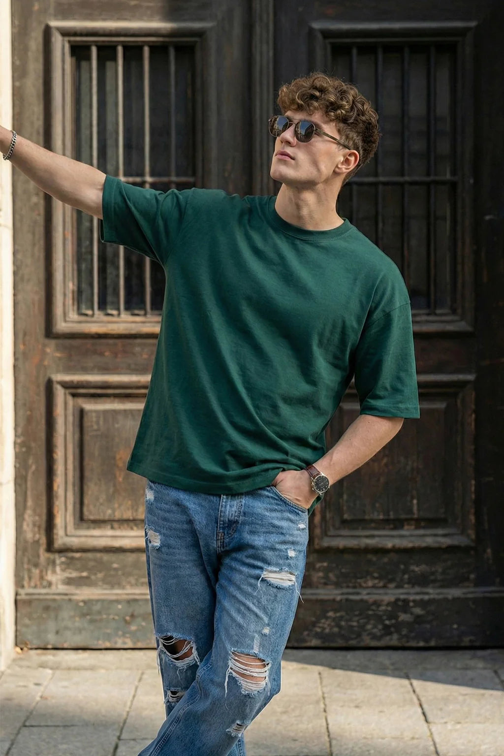 Olive Green Unisex Oversized T-Shirt