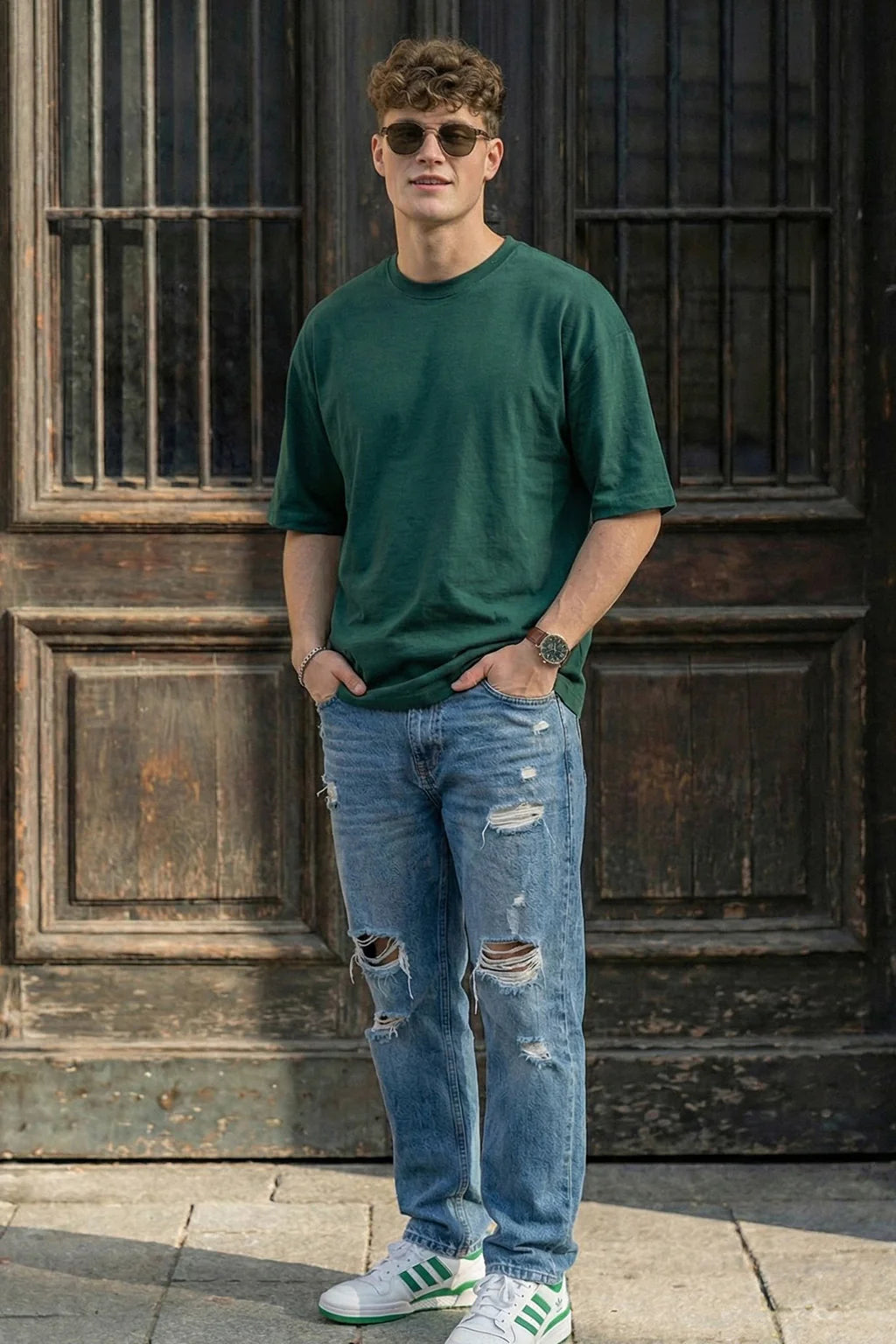 Olive Green Unisex Oversized T-Shirt