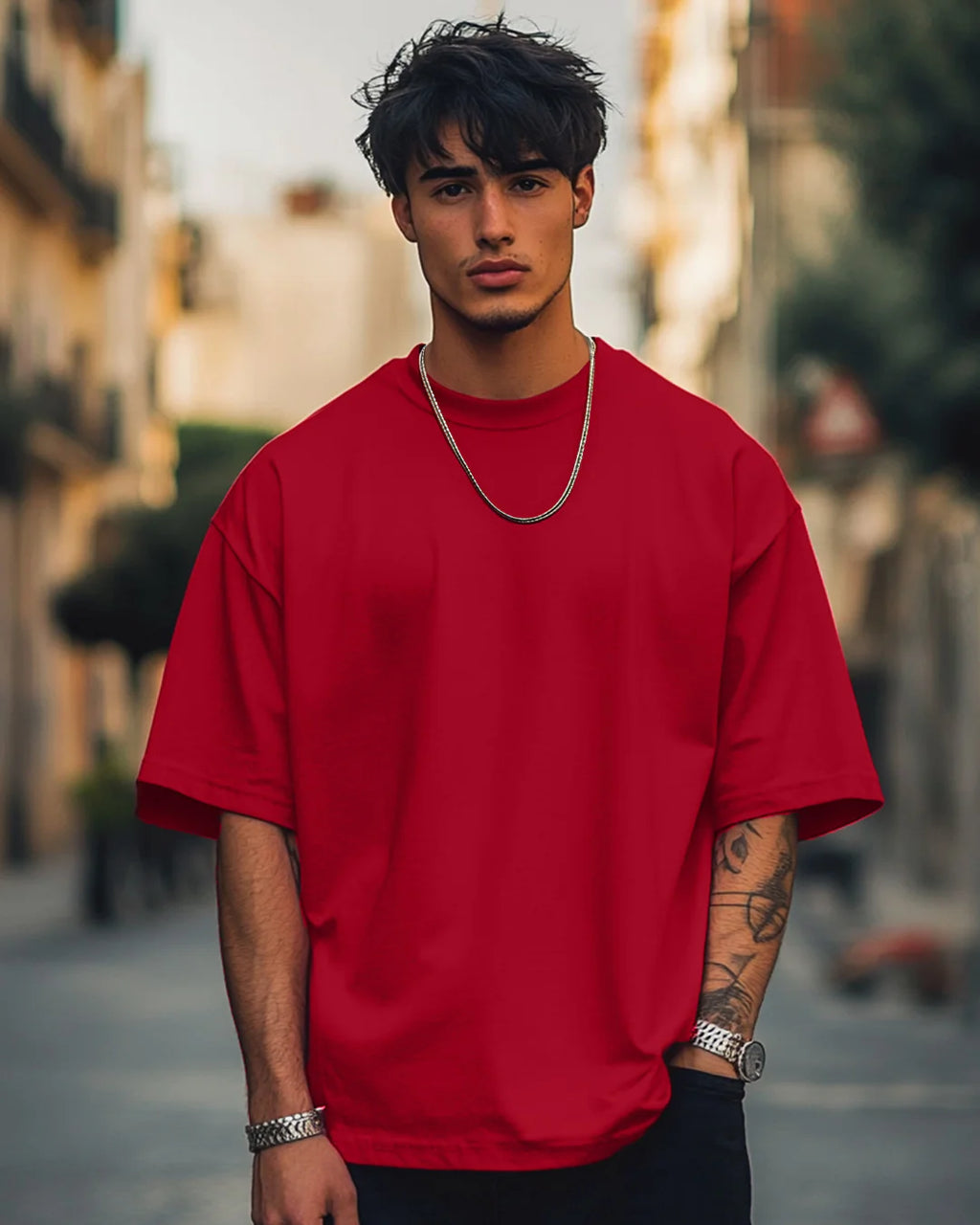 Red Unisex Oversized T-Shirt